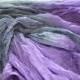 Silk scarf handpainted, lavender grey scarf natural silk, scarf lilac grey  Silk Scarf, silk scarf handpainted, hand painted natural silk