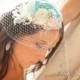 Wedding Hairpiece - Shabby Chic Wedding - Satin Flower Hairpiece - Wedding Fascinator