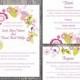 Printable Wedding Invitation Suite Printable Boho Invitation Wreath Wedding Invitation Floral Invitation Download Invitation Edited PDF file