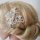 Birdcage Veil Ivory or White Netting with Silver Hair Comb Bridal Fascinator – Bandeau Veil or Blusher Veil