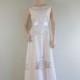 OOAK 'Elithe'  Antique Battenburg Lace Bohemian Embroidery Cotton Wedding Dress