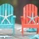 ANY COLOR! Custom Personalized Hand Painted Adirondack Chair Cake Topper - Beach Destination Wedding - Turquoise Coral