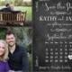 Save the Date Template, Save the Date Printable, Rustic Save The Date, Save the Date Postcard, Template, Chalkboard Save the Date Template