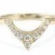 Third Eye Wedding Ring, Diamond Pear Engagement Ring, Gold Engagement Ring, Diamond Side Band, Gold Band Ring, Women Wedding Jewelry Gift