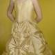 Nectarean Ball Gown Spaghetti Straps Beading Pick Up Skirt Floor-length Taffeta Flower Girl Dresses - Elegant Evening Dresses