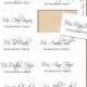 Change All Colors! Classic White Escort/Seating Cards: Text-Editable, Printable on Avery® 8371 Template, Instant Download
