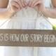 This Is How Our Story Begins Rustic Wedding Sign Photo Prop QUICK shipping available