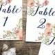 Wedding Table Numbers 1-20, Printable Table Numbers, rustic table number, flower table numbers, Wedding Printable, Wedding table Sign,