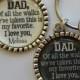 Father of the Bride Gift Keychain Dad of all the walks we've taken this is my favorite personalized beautiful quote bride daddy daughter
