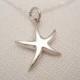 Sterling silver starfish necklace...beach wedding, bridal jewelry, beach lovers, bridesmaid gift, everyday, flower girl