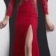 Jasz Red Carpet 4999 Long Sleeve Lace Illusion Gown - Brand Prom Dresses