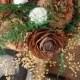 Cedar Pine Rose Bouquet, Sola Flower Bouquet, Rustic Wedding, woodland wedding, pine cone bouquet