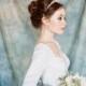 Andromeda // Classic wedding gown - Long sleeved wedding dress - Winter wedding gown - Winter wonderland - Jacquard wedding dress - Sleeves