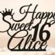 Sweet 16 cake topper,Happy Birthday Cake Topper,Happy Sweet 16 cake topper,Happy Birthday Cake Topper,16 cake topper,Cake Topper (0057)