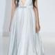 Carol Hannah - Fall 2015 - Azurite Sleeveless V-neck A-line Wedding Dress in Pale Blue - Stunning Cheap Wedding Dresses