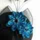 Bibi glitter chic flower blue cloth, node and feathers