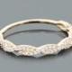 Thin Stackable Designer Diamond Ring 0.28ct 14K Gold