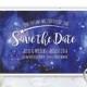 Printable PERSONALIZED and Unique GALAXY SAVE the date card  - wedding save the date card - watercolor invitation - night sky wedding