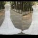 Elegant Lace Wedding Dress,White/Ivory Cap Sleeve Lace Bridal Gowns,Handmade Lace Mermaid Wedding Gowns,SweepTrain Lace Dress For Wedding