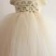 Ivory tutu dress Flower Girl Dress baby dress toddler birthday dress wedding dress 2T 3T 4T 5T 6T
