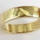 Mens wedding band men's gold ring men wedding ring thick massive heavy polished shiny 14k yellow gold