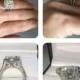 Forever Brilliant Moissanite Halo Engagement Ring 18k White Gold 9mm Cushion Cut Moissanite Center & Natural Diamonds pristine custom rings