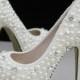 Cinderella's Wish Crystal & Pearl Wedding Shoes