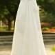 Charming V-Neck Long Chiffon Beach Wedding Dress SD07
