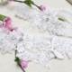White lace garter set, wedding garter set, bride garter set, lace garters, white garter set, bridal garter set