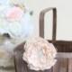Rustic Flower Girl Basket Lace Rhinestones by Morgann Hill Designs