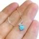 Opal heart necklace, Blue opal necklace, Opal necklace, Heart necklace, Sterling Silver necklace, Blue heart Opal necklace,Blue opal jewelry