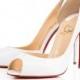 Demi You 100 White Patent Leather - Women Shoes - Christian Louboutin