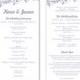 Wedding Program Template DIY Editable Text Word File Download Program Purple Wedding Program Template Printable Wedding Program 4x9.25inch