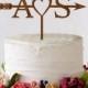 Arrow Cake Topper with Initials Wedding Arrow Cake Topper Personalized Topper Bridal Shower Cake Topper Rustic Wedding Arrow Cake Topper
