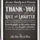 Wedding Thank You Sign, Thanks Chalkboard Wedding Poster, Thank family & friends, 16x20" or 8x10" Instant Download Digital Printable File