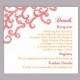 DIY Bollywood Wedding Details Card Template Editable Word File Instant Download Printable Red Details Card Template Elegant Enclosure Card