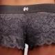 Charcoal Gray Lace Boxer With FOXERS Logo Elastic Band