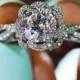 Diamond Cut Round Vintage Wedding Engagement Rings