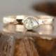 Clear Uncut Diamond Engagement Ring