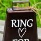 Ring for a Kiss Wedding Bell,rustic wedding bell,vintage wedding,barn wedding,kissing bell,wedding cow bell,country wedding,decoration
