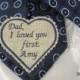 Dad Gift. Gift for Dad. Groom Gift. Father of the Bride Gift. Love Notes. Special notes. Wedding gift Tie Patch, Machine embroidery,