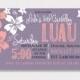 Only 2.95 USD Hawaiian Luau burlap birthday party invitation - digital, custom, printable file