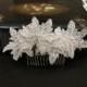Bridal Hair Accessories, Wedding Head Piece, Ivory Lace,Pearl Comb
