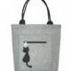 Grey Felt Bag Cat Bag Elegant Bag Grey Fashion Accessories for Woman Girlfriend Gift Christmas Gifts Travel Bag Grey Bag Mom Gift