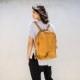 New! Women Leather Backpack, Leather Laptop Backpack, Travel Rucksack, Shoulder Leather Bag, Leather Satchel- Amber Brown Ziggy