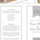 Wedding Program Template - Simple Banner, Gray - DIY Editable Word Template, Instant Download, Printable, Edit your text & Print at Home