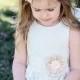 The "Simply Ivory Sleeveless" Lace Flowergirl Dress without sash