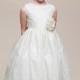 Ivory Spanish Lace Dress w/ Sash & Rose Style: D962 - Charming Wedding Party Dresses