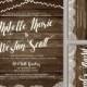 Rustic Barnwood & Lace Doily - Twinkle String Light - DIY Wedding Invitation Set Design - RSVP, Thank You Card - Custom PRINTABLE