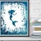 Mermaid print, Nursery decor,  Mermaid wall art, Blue mermaid, Mermaid art, Mermaid watercolor, Printable, Digital art, InstantDownloadArt1